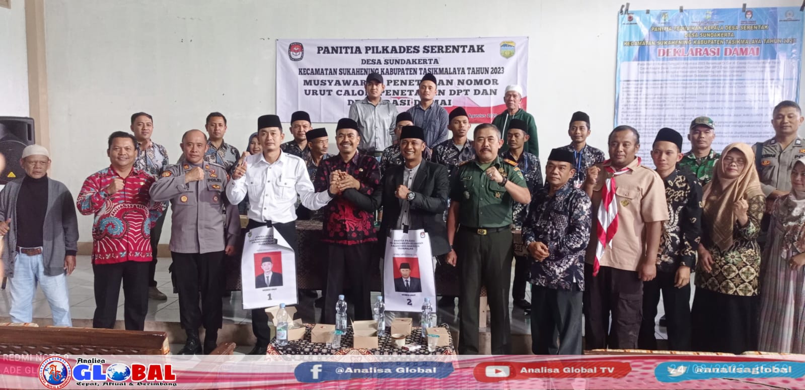 Panitia Pilkades Desa Sundakerta Menggelar Penetapan Nomor Urut Calon